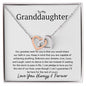To My Granddaughter Interlocking Heart Necklace - Our greatest wish Polished Stainless Steel & Rose Gold Finish / Two-Toned Box Jewelry Giftinum