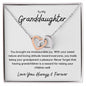 To My Granddaughter Interlocking Heart Necklace - You brought us immeasurable joy Polished Stainless Steel & Rose Gold Finish / Two-Toned Box Jewelry Giftinum