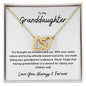 To My Granddaughter Interlocking Heart Necklace - You brought us immeasurable joy 18K Yellow Gold Finish / Two-Toned Box Jewelry Giftinum