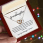 To My Granddaughter Interlocking Heart Necklace - You brought us immeasurable joy Polished Stainless Steel & Rose Gold Finish / Two-Toned Box Jewelry Giftinum