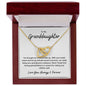 To My Granddaughter Interlocking Heart Necklace - You brought us immeasurable joy 18K Yellow Gold Finish / Luxury Box w/LED Jewelry Giftinum