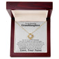 To My Granddaughter from Nana Necklace Love Knot Necklace - You are my greatest blessing 18K Yellow Gold Finish / Luxury Box w/LED Jewelry Giftinum