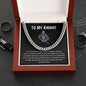 To My Knight Cuban Link Chain Necklace Stainless Steel / Luxury Box Jewelry Giftinum