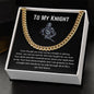 To My Knight Cuban Link Chain Necklace Stainless Steel / Standard Box Jewelry Giftinum