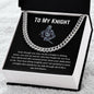 To My Knight Cuban Link Chain Necklace Stainless Steel / Standard Box Jewelry Giftinum