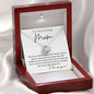 To My Loving Mom Love knot 14K White Gold Finish / Luxury Box w/LED Jewelry Giftinum