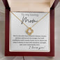 To My Loving Mom Love knot 18K Yellow Gold Finish / Luxury Box w/LED Jewelry Giftinum