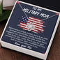 To My Military Mom Love knot 14K White Gold Finish / Standard Box Jewelry Giftinum