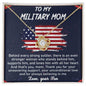 To My Military Mom Love knot 14K White Gold Finish / Standard Box Jewelry Giftinum
