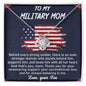 To My Military Mom Love knot 14K White Gold Finish / Standard Box Jewelry Giftinum