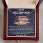 To My Military Mom Love knot 14K White Gold Finish / Standard Box Jewelry Giftinum