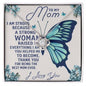 To My Mom - A Strong Woman Love knot 14K White Gold Finish / Standard Box Jewelry Giftinum