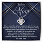 To My Mom - I Want To Thank You For All Love knot 14K White Gold Finish / Standard Box Jewelry Giftinum