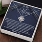 To My Mom - I Want To Thank You For All Love knot 14K White Gold Finish / Standard Box Jewelry Giftinum