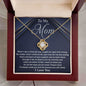 To My Mom - I Want To Thank You For All Love knot 14K White Gold Finish / Standard Box Jewelry Giftinum