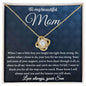 To My Mom - You Taught Me Right From Wrong Love knot 18K Yellow Gold Finish / Standard Box Jewelry Giftinum