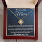 To My Mom - You Taught Me Right From Wrong Love knot 14K White Gold Finish / Standard Box Jewelry Giftinum
