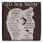 To My Mom - Your Little Girl Love knot 14K White Gold Finish / Standard Box Jewelry Giftinum