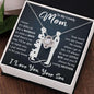 To My Mom Necklace - You are loved 14K White Gold Finish / Standard Box Jewelry Giftinum