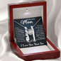 To My Mom Necklace - You are loved 14K White Gold Finish / Standard Box Jewelry Giftinum