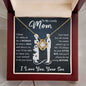 To My Mom Necklace - You are loved 14K White Gold Finish / Standard Box Jewelry Giftinum