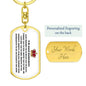 To badass granddaughter keychain Dog Tag with Swivel Keychain (Gold) / Yes Jewelry Giftinum