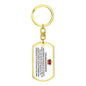 To badass granddaughter keychain Dog Tag with Swivel Keychain (Gold) / No Jewelry Giftinum