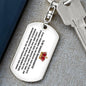 To badass granddaughter keychain Dog Tag with Swivel Keychain (Steel) / No Jewelry Giftinum