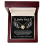 To our Beautiful Baby Girl Love Knot Necklace - No words can 18K Yellow Gold Finish / Luxury Box w/LED Jewelry Giftinum
