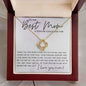 To the Best Mom a Person Could Ask for Necklace 18K Yellow Gold Finish / Luxury Box w/LED Jewelry Giftinum