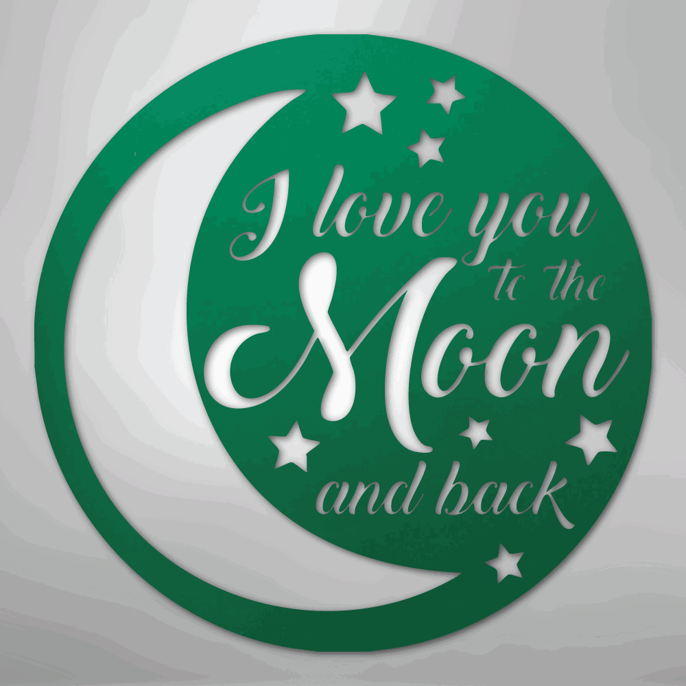 To the Moon and Back - Steel Sign - Giftinum