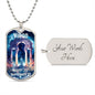 Virgo Zodiac Dog Tag Necklace Military Chain (Silver) / Yes Jewelry Giftinum