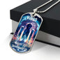 Virgo Zodiac Dog Tag Necklace Military Chain (Silver) / No Jewelry Giftinum