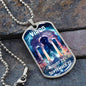 Virgo Zodiac Dog Tag Necklace Military Chain (Silver) / No Jewelry Giftinum