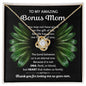 You may not have given me life - Bonus Mom Necklace 14K White Gold Finish / Two Toned Box Jewelry Giftinum