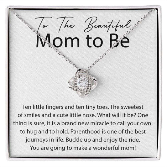 You will make a Wonderful Mom Love knot 14K White Gold Finish / Standard Box Jewelry Giftinum