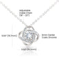 You will make a Wonderful Mom Love knot 14K White Gold Finish / Standard Box Jewelry Giftinum