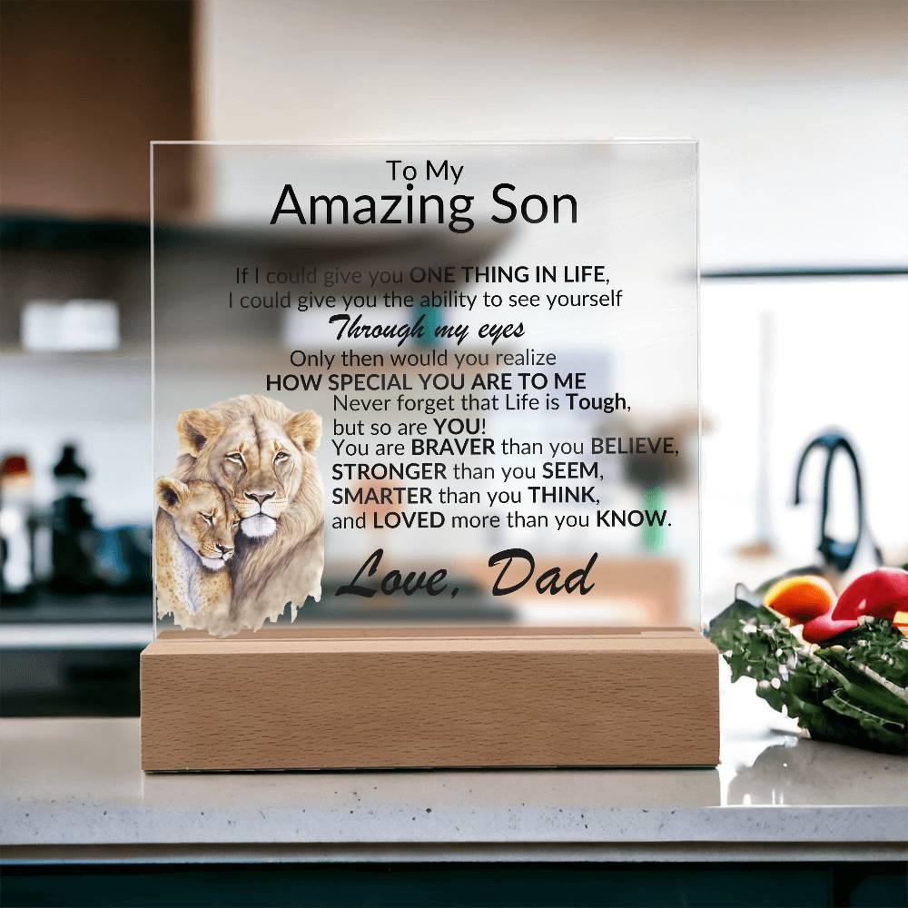 Amazing Son Acrylic Plaque | One thing in life (3) - Giftinum