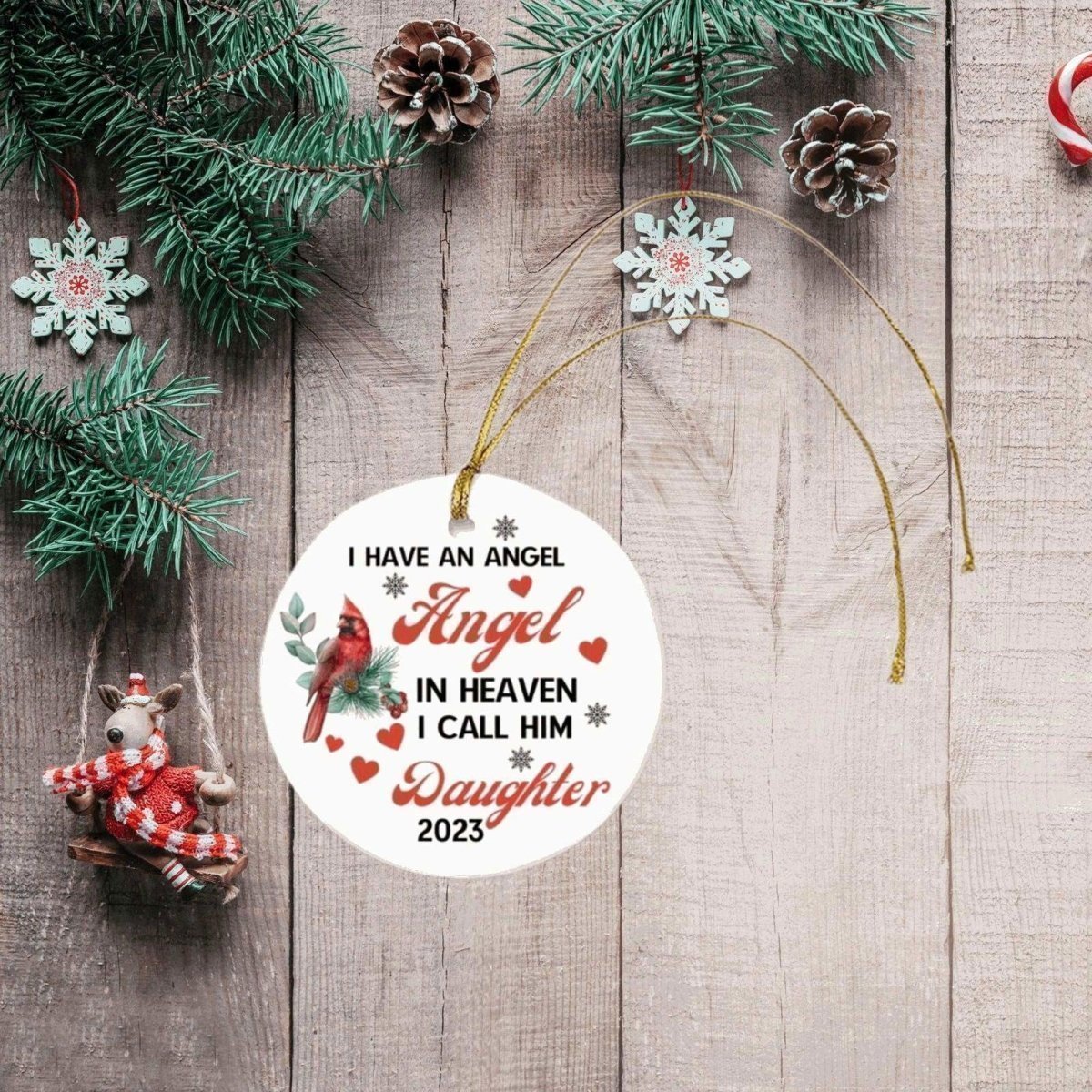 Angel in Heaven I call her Daughter Ornament Default Title Ornaments and Accents Giftinum