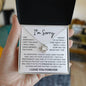 Apology Gift For Her Necklace - I regret my actions 14K White Gold Finish / Standard Box Jewelry Giftinum