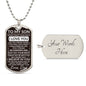 As you grow older | Son Necklace Military Chain (Silver) / Yes Jewelry Giftinum