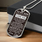 As you grow older | Son Necklace Military Chain (Silver) / No Jewelry Giftinum