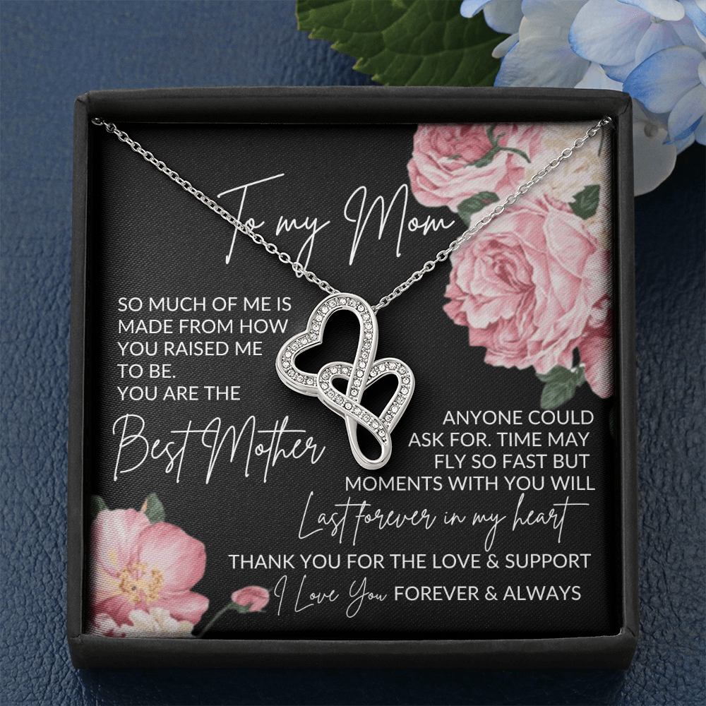 To My Mom Heart to Heart Necklace - You are the Best Mother