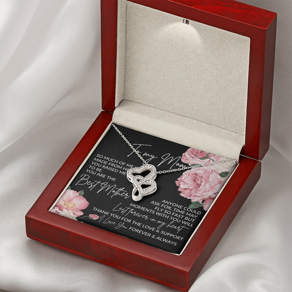 To My Mom Heart to Heart Necklace - You are the Best Mother