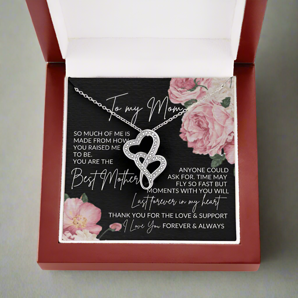 To My Mom Heart to Heart Necklace - You are the Best Mother