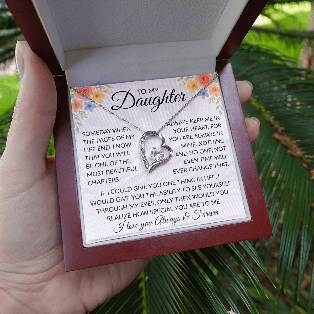 To My Daughter | Someday When the Pages of My Life End Necklace