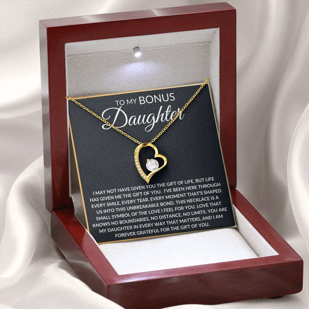To My Bonus Daughter Necklace – A Symbol of Our Unbreakable Bond