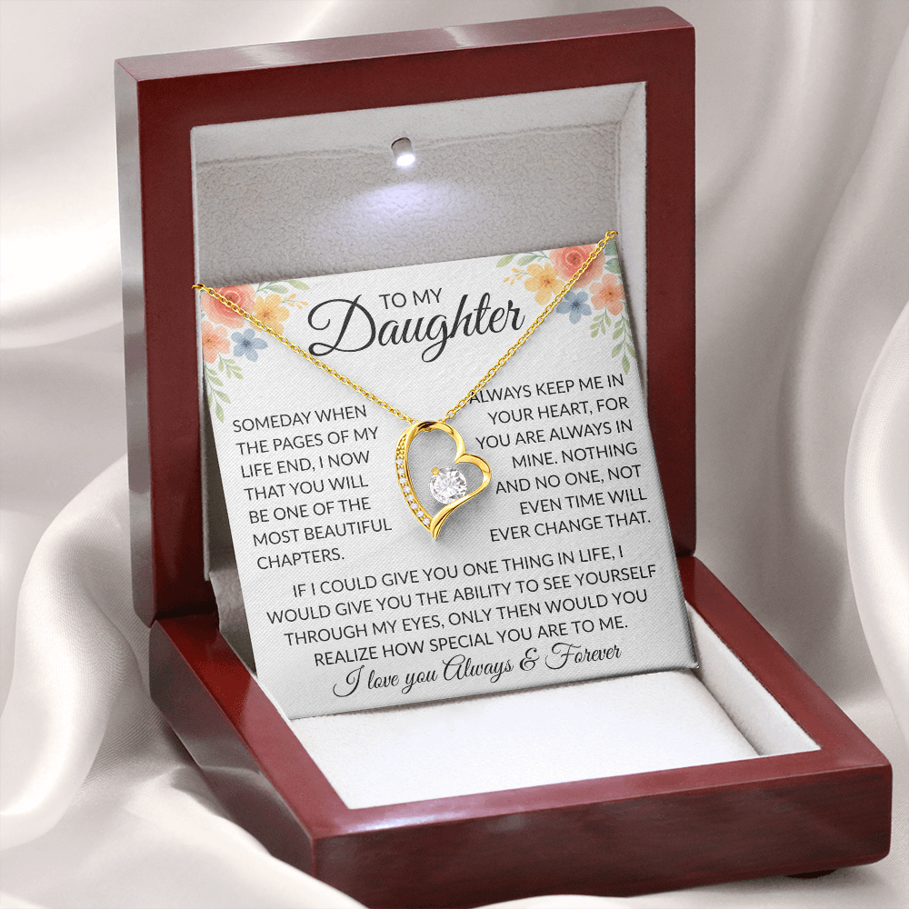 To My Daughter | Someday When the Pages of My Life End Necklace