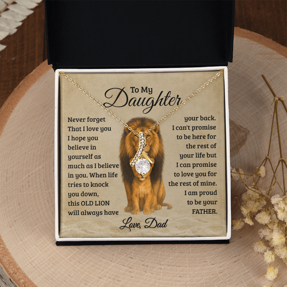 To My Daughter Necklace - "Never Forget That I Love You"