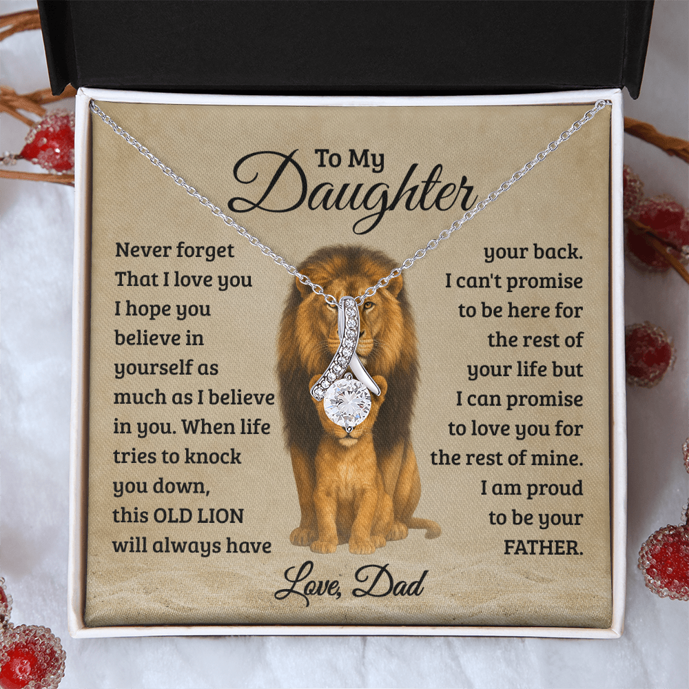 To My Daughter Necklace - "Never Forget That I Love You"